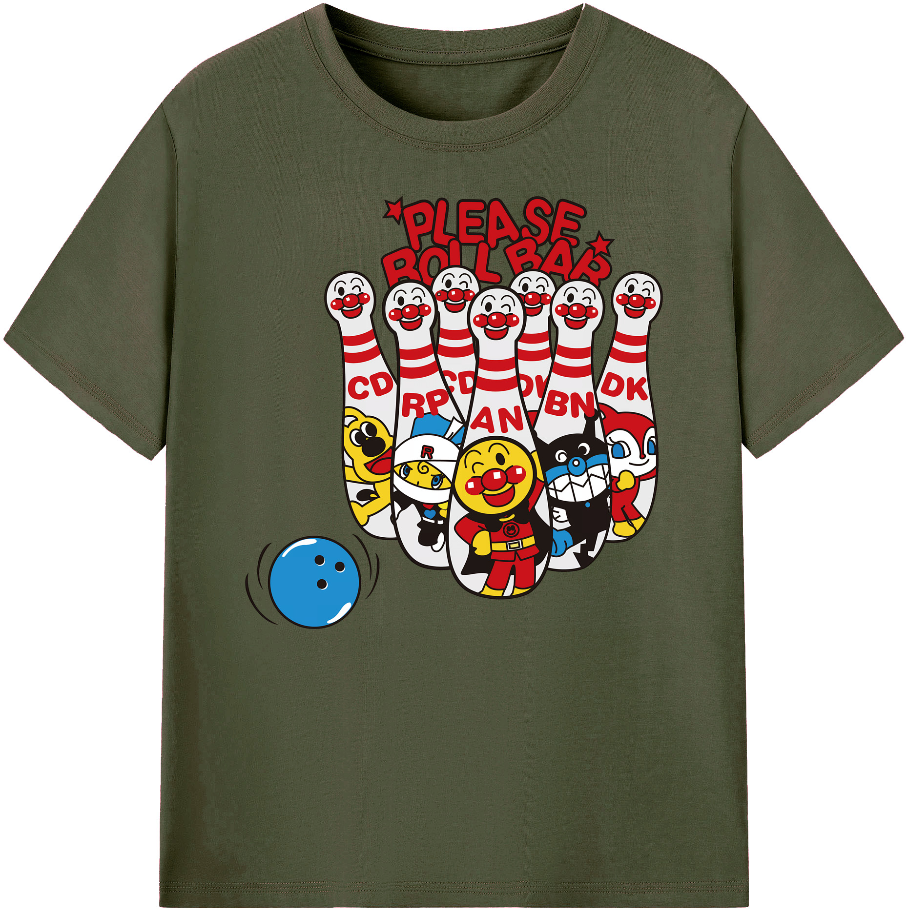（画像用） アンパンマン Anpanman 綿100％ メンズ半袖Tシャツ｜肌触りやわらか＆通気性